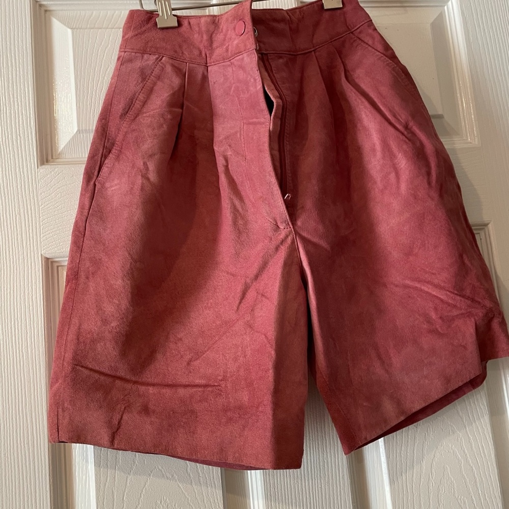 Mauve Suede Shorts